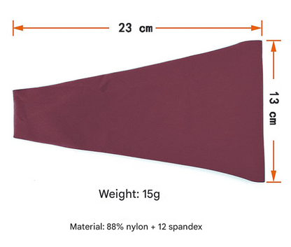Pink 5-Pack Wide Sports Headbands for Women - Non-Slip Yoga Headwraps with Sweat-Wicking Fabric (88% Nylon+12% Spandex)