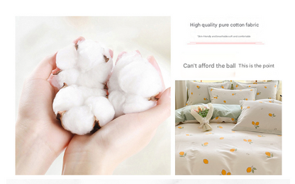 Strawberry Pattern 100% Cotton Pillowcase Set (Pack of 2) - Breathable Standard Size 48x74cm Pure Cotton Pillow Covers