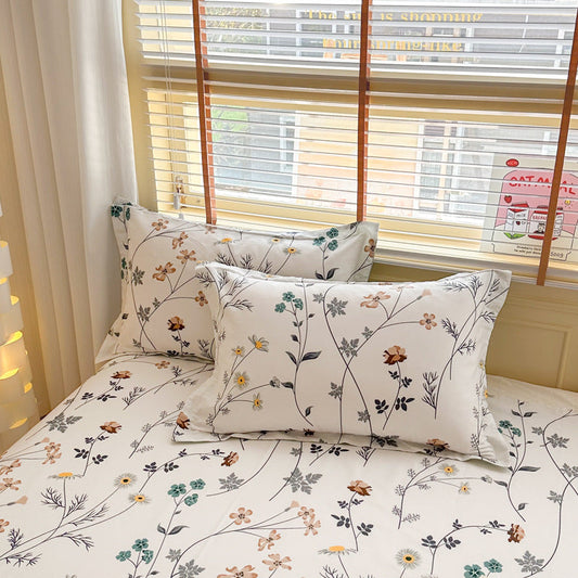 Cymbidium 100% Cotton Pillowcase Set (Pack of 2) - Breathable Standard Size 48x74cm Pure Cotton Pillow Covers