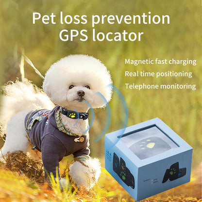 Pink Real-Time Pet GPS Tracker Locator - Magnetic Charging, Multi-Mode Positioning for Dogs & Cats