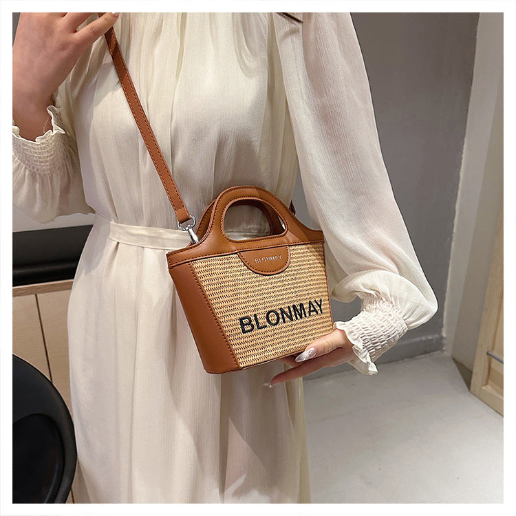 Small and lightweight brown BLONMAY bucket bag, perfect for everyday use