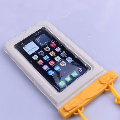 IPX8 Waterproof Phone Pouch with Inflatable Floating Layer,Touchscreen Dry Bag for Swimming(blue)