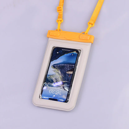 IPX8 Waterproof Phone Pouch with Inflatable Floating Layer,Touchscreen Dry Bag for Swimming(blue)