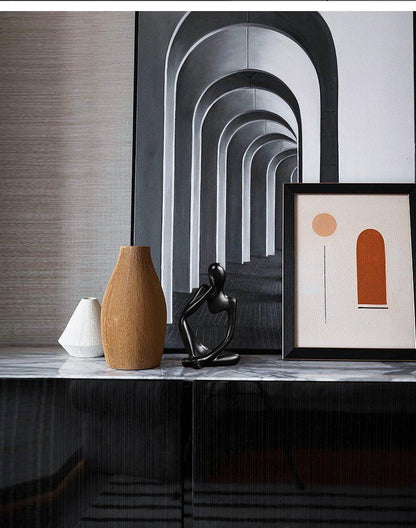 Nordic Abstract Resin Figurine - Modern Minimalist Home Decor Sculpture(White)