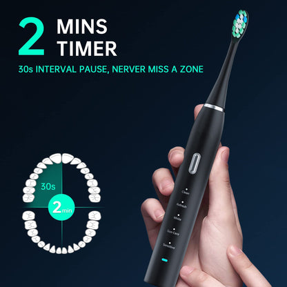 Advanced Electric Toothbrush with 5 Modes and 8 Brush Heads(Pink)
