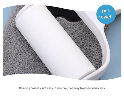 Adorable Pet Paw Grooming & Drying Mitt - Super Absorbent Fleece Material(pink)