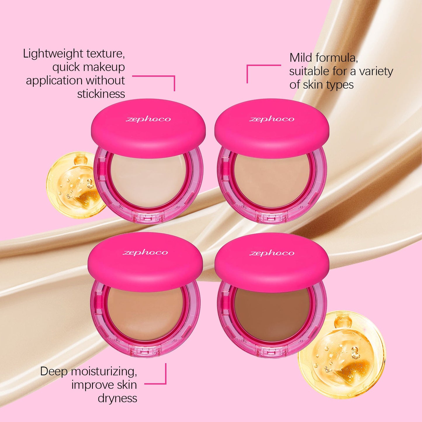 Moisturizing Balm Foundation - Lightweight Texture, Long-Lasting Natural Coverage(Ivory color)
