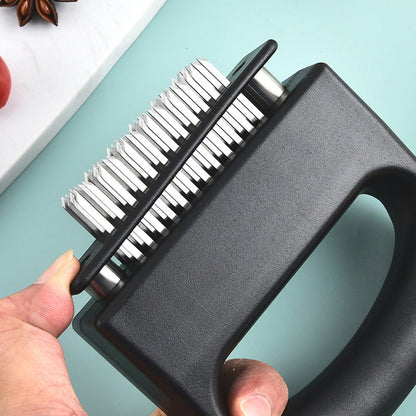 Professional Meat Tenderizer Tool - 48 Stainless Steel Blades with Safety Lock & Ergonomic Handle