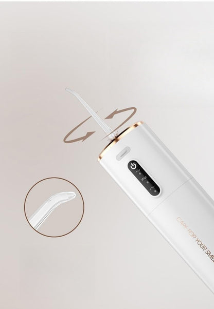 Portable Electric Water Flosser - USB-C Rechargeable, Multiple Modes, Gingival Protection(White)