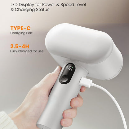 Dual-Head Electric Lint Remover - USB-C Rechargeable, LED Display, 5-Size Honeycomb Mesh(Black)
