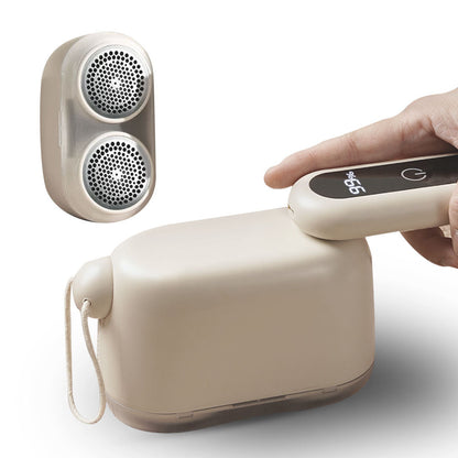 Compact Electric Lint Remover with LED Display & Dual Head - USB Rechargeable(Dark green)