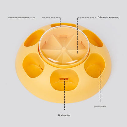 Interactive Pet Slow Feeder & Puzzle Toy - Press to Dispense Food, Improves Digestion(pink)