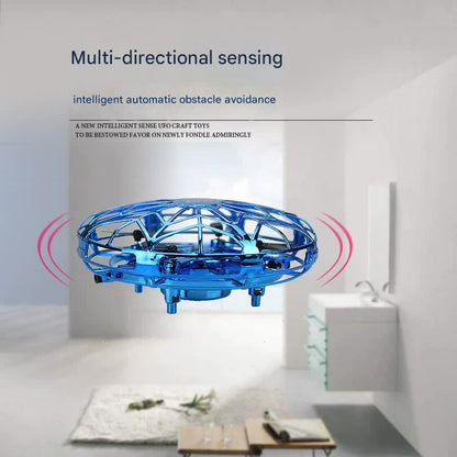 Hand-Controlled UFO Mini Drone with LED Lights & Obstacle Avoidance(green)