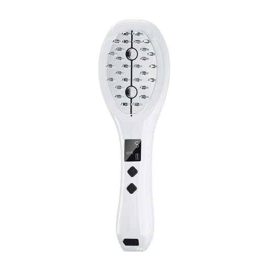 Multi-function Scalp Applicator Comb - Ultrasonic Spray, Red/Blue Light, Microcurrent