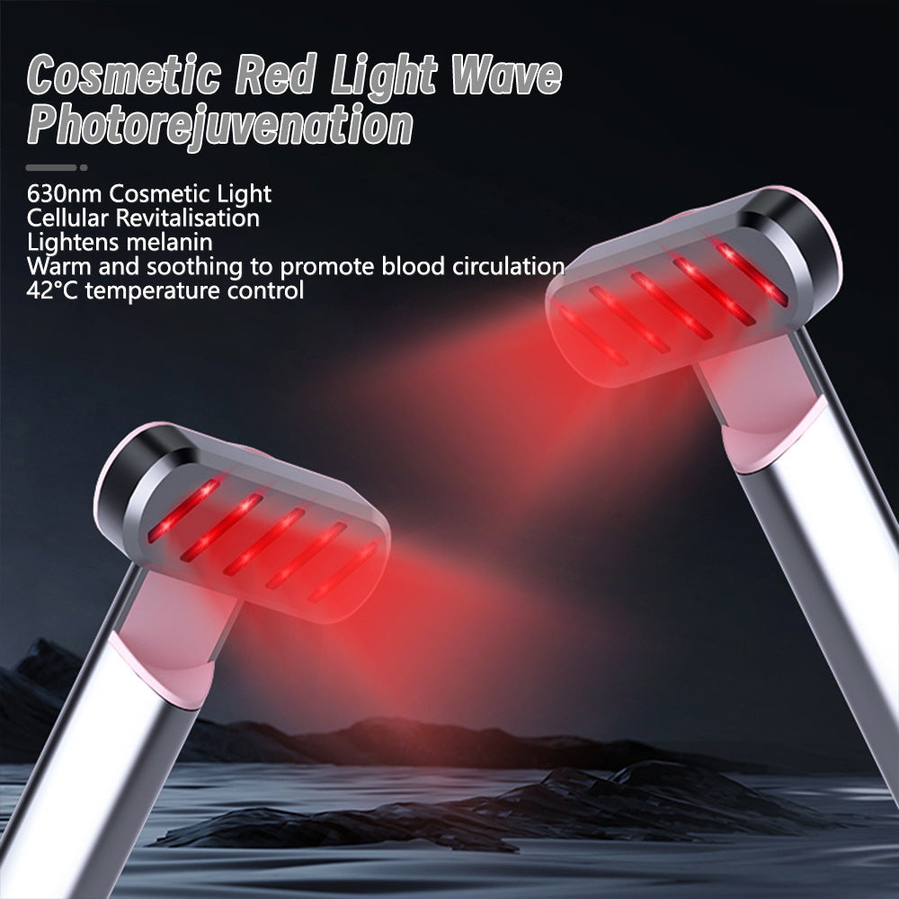 Rose Gold Anti-Aging Eye Care Device - 42Â°C Heat, Red Light, High-Frequency Vibration