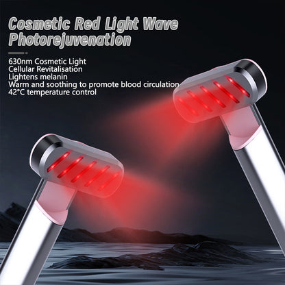 Rose Gold Anti-Aging Eye Care Device - 42Â°C Heat, Red Light, High-Frequency Vibration