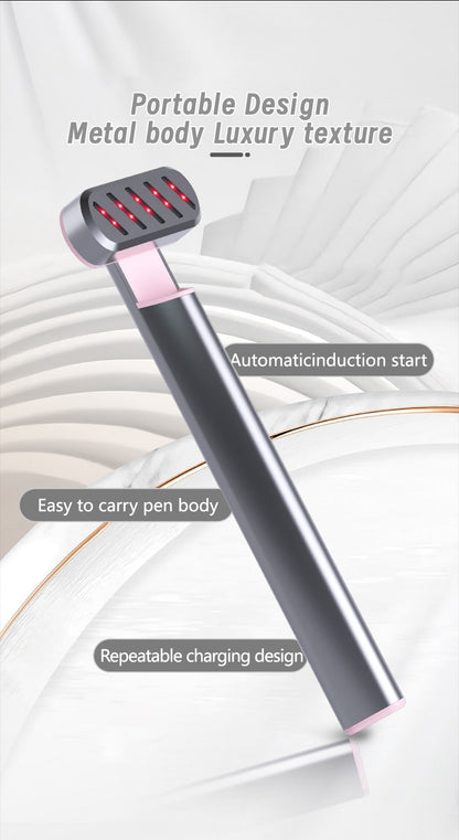 Rose Gold Anti-Aging Eye Care Device - 42Â°C Heat, Red Light, High-Frequency Vibration