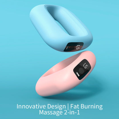 Portable Electric Muscle Relaxation Ring Massager - with Digital Display Pink