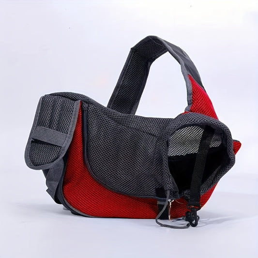Red Portable Oxford Fabric Pet Carrier for Cats and Puppies (Size L)