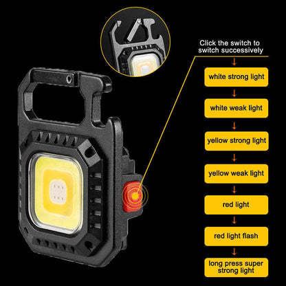 2 pcs Rectangle Mini flashlight for outdoor and self-defense use