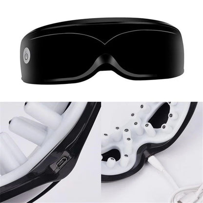 White Touch-Control Rechargeable Heated  Eye Massager for Daily Use