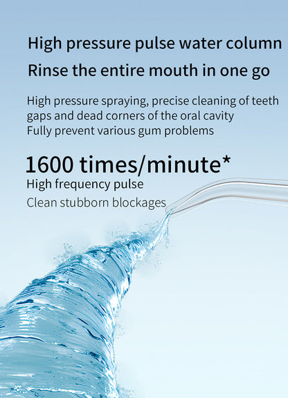 Blue Portable Ultrasonic Oral Irrigator with 3 Cleaning Modes Smart Teeth Cleaning Machine
