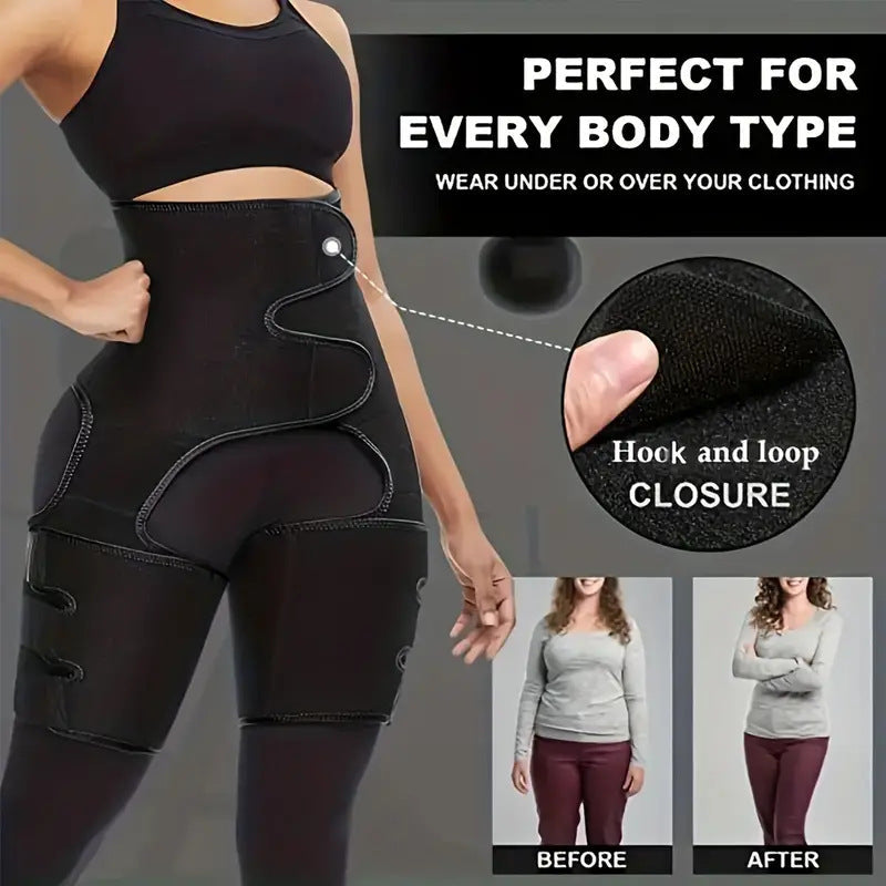 Yellow Women's 3-in-1 Body Shaper: Waist Cincher, Thigh Slimmer, Glute Lifter - Workout Gear (Size : XXL/XXXL)