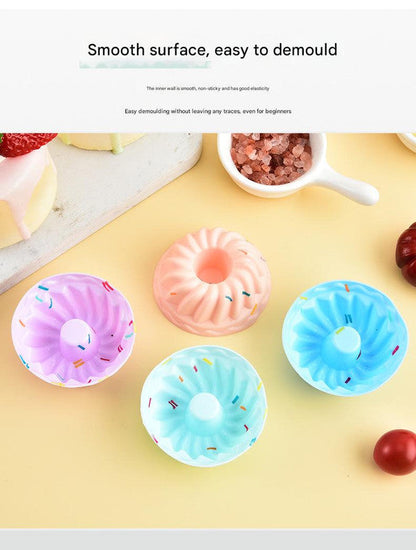 Style 1 Silicone Mini Cake Molds (30 Pack) -  For Cupcakes, Desserts (6.5x6.5x3.2cm)