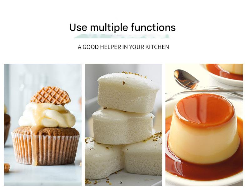 Style 1 Silicone Mini Cake Molds (30 Pack) -  For Cupcakes, Desserts (6.5x6.5x3.2cm)