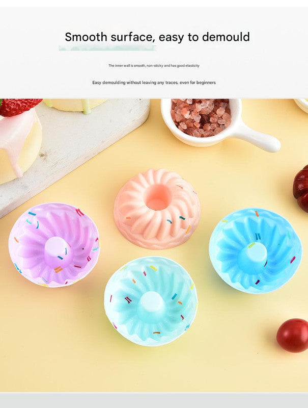 Style 6 Silicone Mini Cake Molds (30 Pack) -  For Cupcakes, Desserts (7x7x3.2cm)
