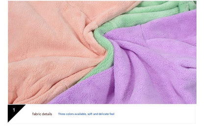Purple Hooded Dog Bathrobe - Super Absorbent, Adjustable Fit, Cozy Pet Towel (Size : L)