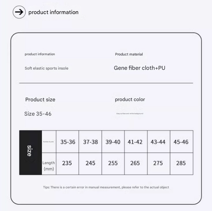 Black 5 pcs 4D Cloud Technology Shoe Inserts - High Rebound, Super Soft, Breathable, Athletic Support (size : 37-38/245mm)