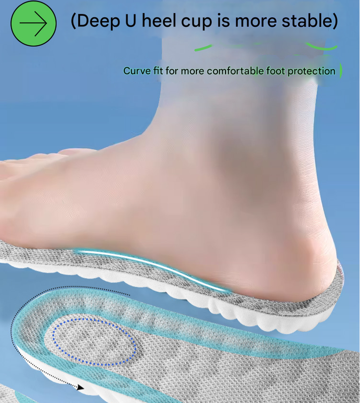 Black 5 pcs 4D Cloud Technology Shoe Inserts - High Rebound, Super Soft, Breathable, Athletic Support (size : 43-44/275mm)