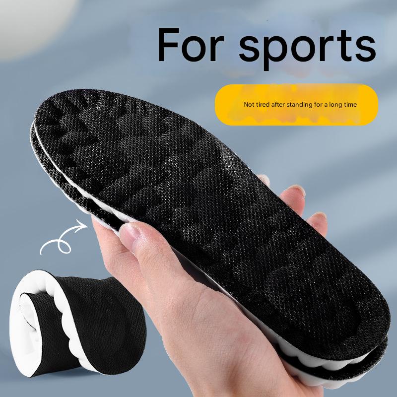 Black 5 pcs 4D Cloud Technology Shoe Inserts - High Rebound, Super Soft, Breathable, Athletic Support (size : 45-46/285mm)