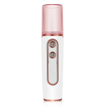 White Dual Nozzle Nano Facial Mister - USB Rechargeable Hydrating Spray