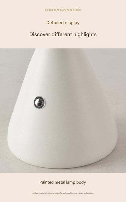 White Mushroom LED Table Lamp - Rechargeable, 3-Color Touch Dimmable, USB-C