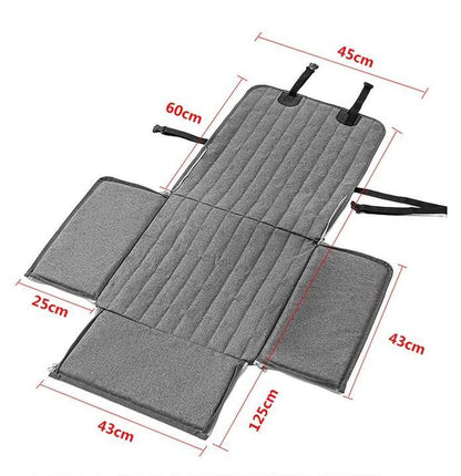 Grey Waterproof Front Pet Car Seat Cover - Non-Slip Dog Booster Seat Protector Mat