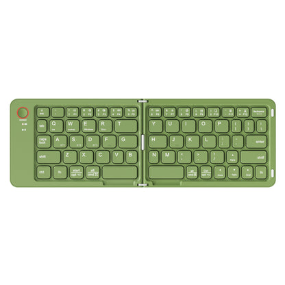 Green Ultra-Slim Foldable Bluetooth Keyboard - Portable Wireless Rechargeable Travel Keyboard for iOS Android Windows Devices