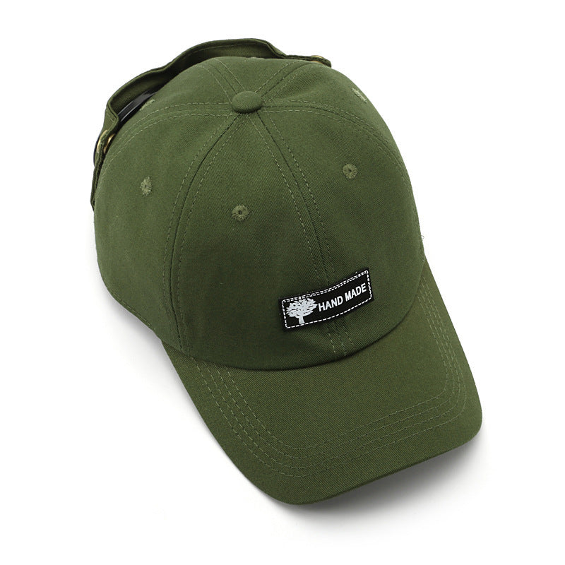 Black Stylish Aviator Goggle Baseball Cap - Unisex Outdoor Cotton Sun Hat