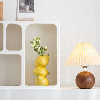 Yellow Zesty Stacked Lemon Ceramic Vase - Cheerful Nordic Tabletop Decor