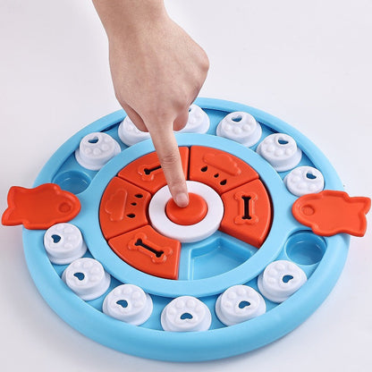 Green Interactive Pet Puzzle Feeder Toy - Slow Eating & Mental Stimulation Game for Dogs & Cats