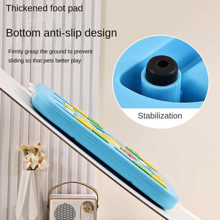 Blue Advanced Interactive Dog Puzzle Toy - Multi-Mechanism Treat Dispensing Slow Feeder for Mental Enrichment