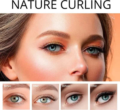 Pink USB-C Rechargeable Heated Eyelash Curler - Gentle Long-Lasting Lift with 2 Temperature Modes & Cute Cat Ear Design