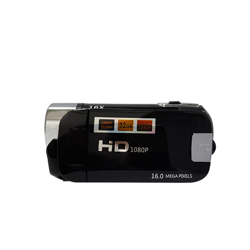 Black Capture Life's Moments: HD 1080P Digital Camcorder - 16MP Photos, 16X Digital Zoom, 2.7" LCD Screen