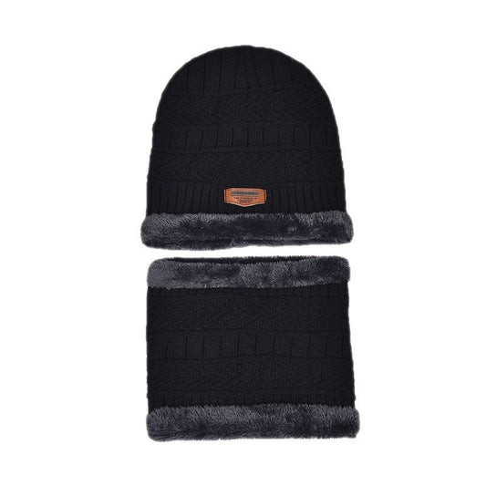 Khaki Men's 5-Piece Winter Essentials Set -  Lined Beanie Hat, Neck Warmer, Touchscreen Gloves & 2 Pairs Thermal Socks