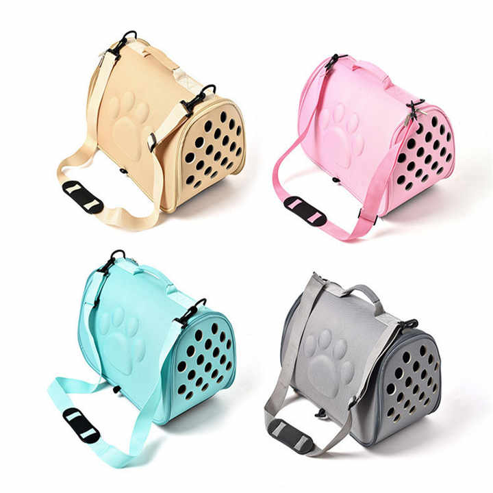 Pink Stylish EVA Pet Carrier Bag - Lightweight Portable & Breathable Travel Crate for Small Dogs & Cats