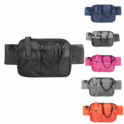 Dark Blue Nurse Utility Belt Bag - Multi-Pocket Medical Organizer Waist Pack for Tools & Essentials