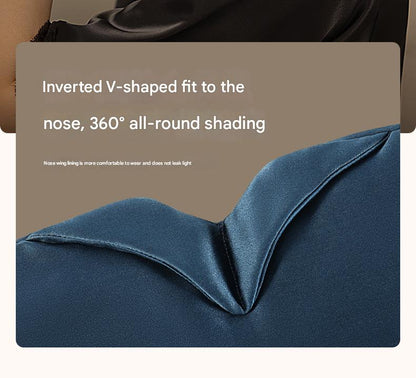 Champagne Luxury 19 Momme Mulberry Silk Sleep Mask - Total Blackout Comfort, Wide Design & Adjustable Strap