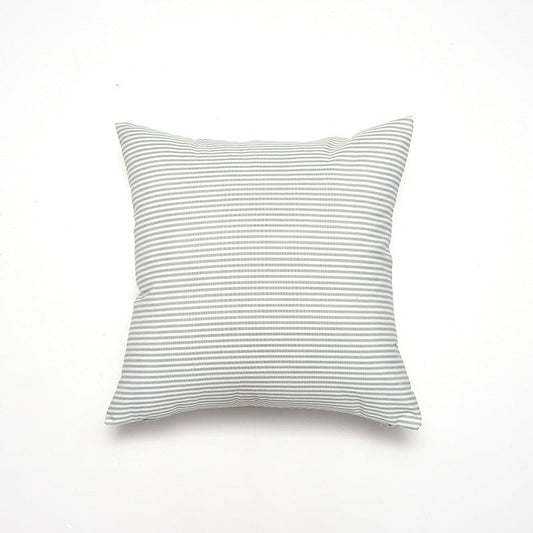 Green Pinstripe Pattern Set of 2 Decorative Cushion Covers - 45x45cm, Soft Polyester (Inserts Not Included)