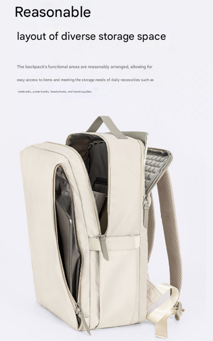 Pink Slim Minimalist Laptop Backpack - Shockproof & Anti-Theft Design, Travel-Friendly with Luggage Strap, Water-Resistant